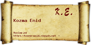 Kozma Enid névjegykártya